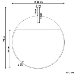 Beliani - GURS - Wandspiegel - Goud - IJzer -Meubels Voor Thuis 9882126