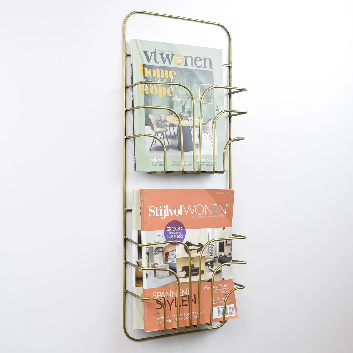 LOFT42 Rowan Large Tijdschriftenrek - Goud - Metaal 4 LOFT42 Rowan Large Tijdschriftenrek - Goud - Metaal - Afbeelding 2