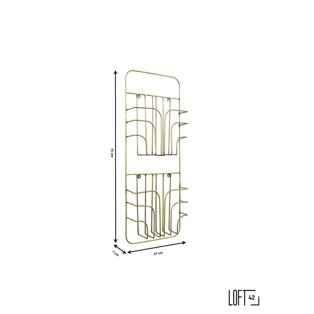 LOFT42 Rowan Large Tijdschriftenrek - Goud - Metaal 7 LOFT42 Rowan Large Tijdschriftenrek - Goud - Metaal - Afbeelding 5