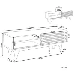 Beliani - TOLEDO - TV-meubel - Donkere Houtkleur - MDF -Meubels Voor Thuis 9891479