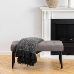 MOOS Iza Bankje - Grijs/Bruin -Meubels Voor Thuis 9897221