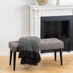 MOOS Iza Bankje - Grijs/Bruin -Meubels Voor Thuis 9897241