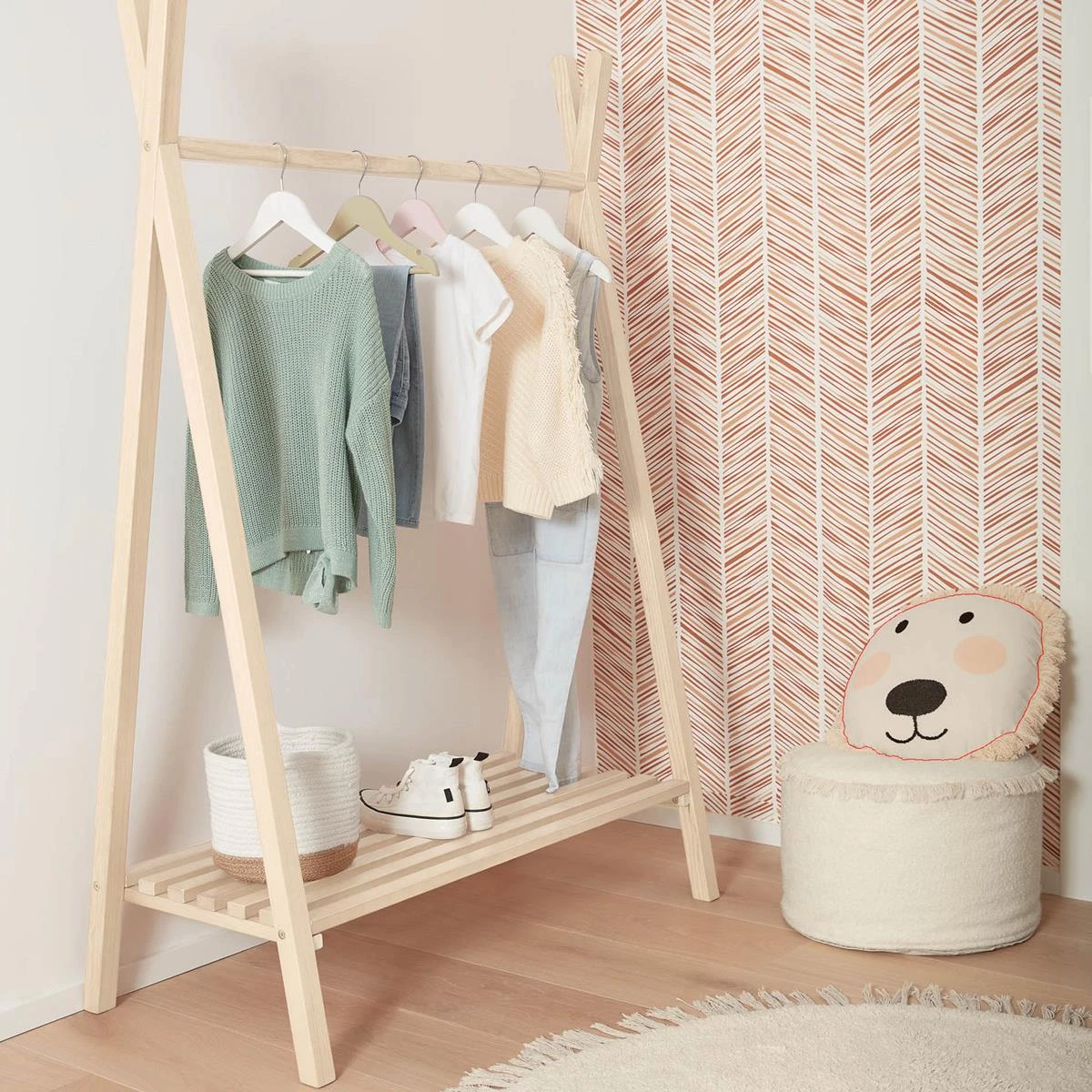 Kave Home Maralis Tipi Kledingrek 100 X 50 Cm 4 Kave Home Maralis Tipi Kledingrek 100 X 50 Cm - Afbeelding 2