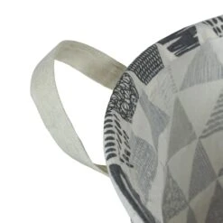 QUVIO Wasmand Met Driehoeken - Beige | Grijs -Meubels Voor Thuis 9912402