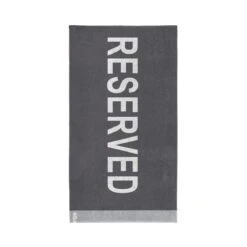 Meubels Voor Thuis 15 Seahorse Reserved - Strandlaken - Katoen - 100x180cm - Antraciet