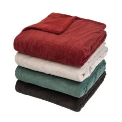 Mistral Home - Plaid-Polyester-Corduroy Sherpa-150x200 Cm-Beige -Meubels Voor Thuis 9921995