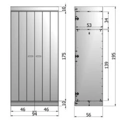 Woood Connect Kast 2-deurs -Meubels Voor Thuis 9938139