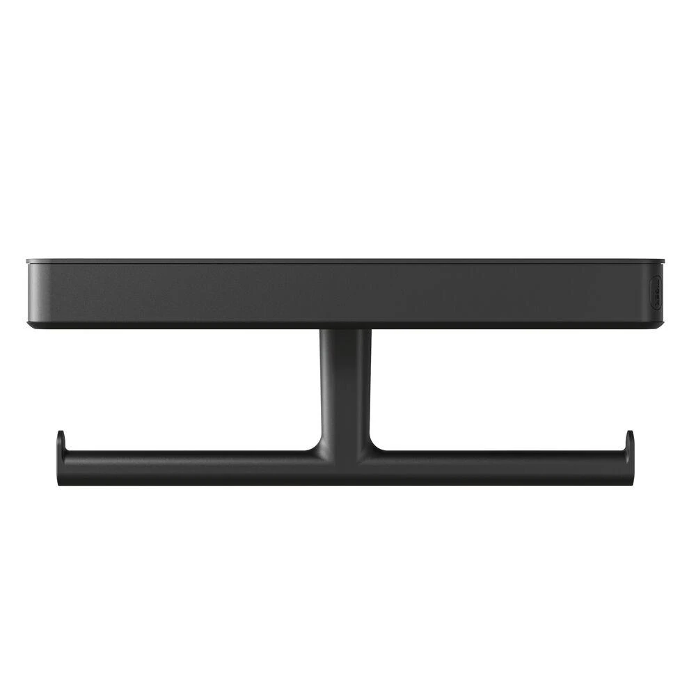 Tiger Carv Toiletrolhouder Met Planchet - Zwart 5 Tiger Carv Toiletrolhouder Met Planchet - Zwart - Afbeelding 3