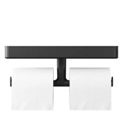 Tiger Carv Toiletrolhouder Met Planchet - Zwart 11 Tiger Carv Toiletrolhouder Met Planchet - Zwart -Meubels Voor Thuis 9957032