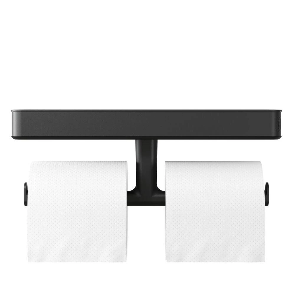 Tiger Carv Toiletrolhouder Met Planchet - Zwart 6 Tiger Carv Toiletrolhouder Met Planchet - Zwart - Afbeelding 4