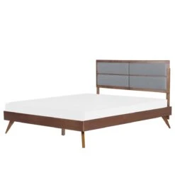 Beliani - POISSY - Tweepersoonsbed - Grijs - 160 X 200 Cm - MDF
