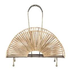 Clayre & Eef Tijdschriftenhouder 40x23x41 Cm Bruin Ijzer Lectuurbak -Meubels Voor Thuis 9980896