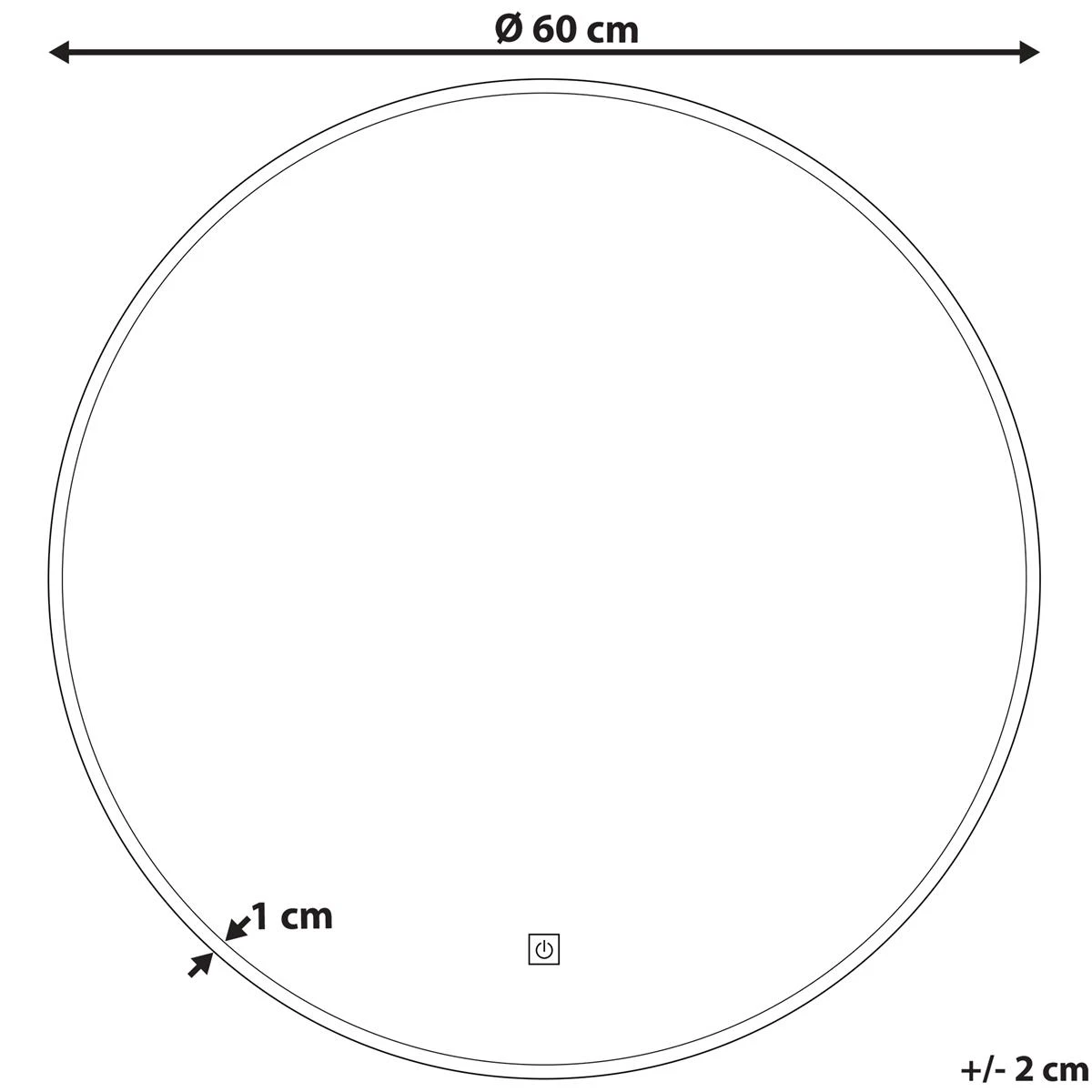 Beliani - CALLAC - LED-spiegel - Zilver - Glas 5 Beliani - CALLAC - LED-spiegel - Zilver - Glas - Afbeelding 3