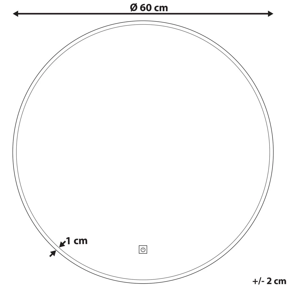 Beliani - CALLAC - LED-spiegel - Zilver - Glas 13 Beliani - CALLAC - LED-spiegel - Zilver - Glas - Afbeelding 11