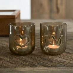 Riviera Maison RM Love Votive Box Gold 2 Pieces (Ø) 9x (H) 10 -Meubels Voor Thuis 9997446