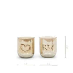 Riviera Maison RM Love Votive Box Gold 2 Pieces (Ø) 9x (H) 10 -Meubels Voor Thuis 9997463