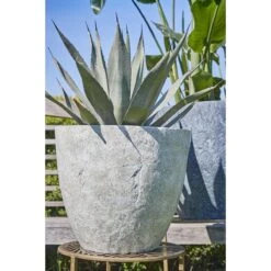 Mica Decorations Bravo Bloempot - H40 X Ø45 Cm - Lichtgrijs Slate -Meubels Voor Thuis 9998371